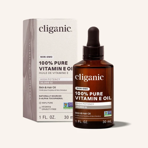 Cliganic 100% Pure Vitamin E Oil, Non-GMO, 1 fl oz
