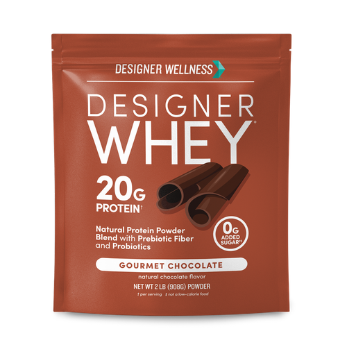 Designer Whey Gourmet Chocolate Protein Powder, 20g Protein, 0g Added Sugar, 2 lb