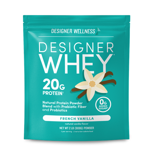 Designer Whey French Vanilla Protein Powder, 20g Protein, 0g Added Sugar, 2 lb