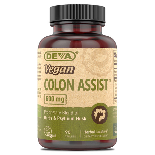 Deva Vegan Colon Assist, Herbal Colon Cleanse with Magnesium, 90 Tablets