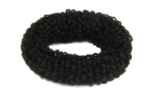 di Prima Beech Cotton Hair Elastics, Small, Black, 3 Count