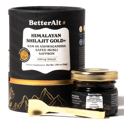 Better Alt Shilajit Advanced GOLD+ Himalayan Shilajit Resin, 30 g