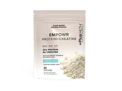 +PlusHLTH Empowr Plant Protein + Creatine Powder, Unflavored, 25.4 oz