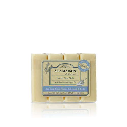A La Maison Bar Soap Value Pack, Fresh Sea Salt, 4 x 3.5 oz Bars