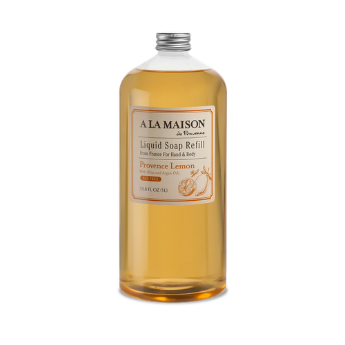 A La Maison Liquid Soap Refill, Provence Lemon, 33.8 fl oz (1 L)