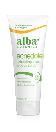 Alba Botanica AcneDote Face & Body Scrub, 8 oz