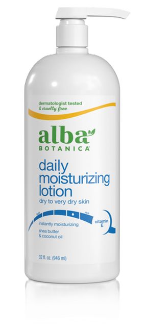 Alba Botanica Daily Moisturizing Body Lotion, Dry to Very Dry Skin (Shea Butter & Coconut Oil), 32 fl oz