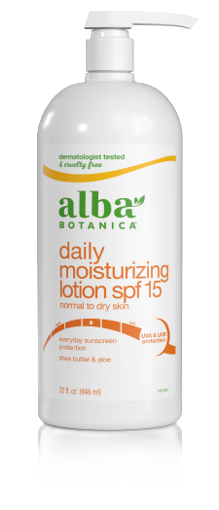 Alba Botanica Daily Moisturizing Body Lotion SPF 15, Normal to Dry Skin, 32 fl oz