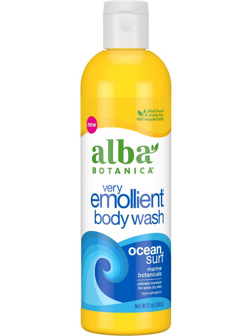 Alba Botanica Very Emollient Body Wash, Ocean Surf, 12 fl oz