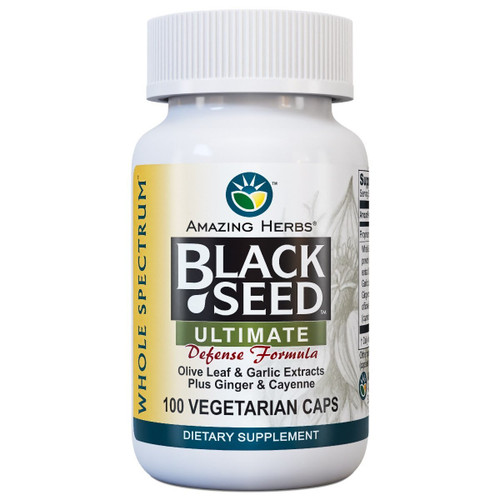 Amazing Herbs Whole Spectrum Black Seed Ultimate, 100 Vegetarian Capsules