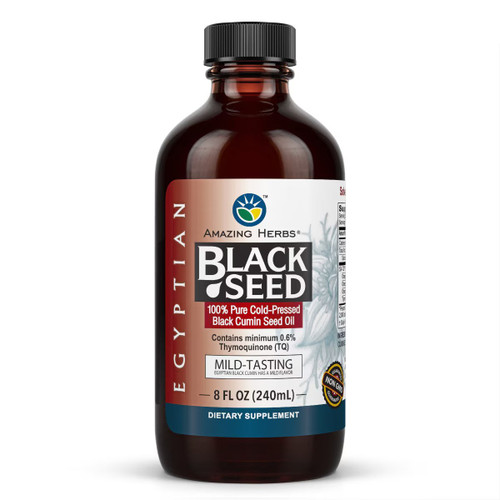 Amazing Herbs Egyptian Black Seed Oil, Cold-Pressed, 8 fl oz