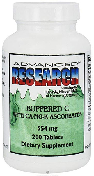 NCI Advanced Research Buffered C with Ca-Mg-K Ascorbates 200 tablets