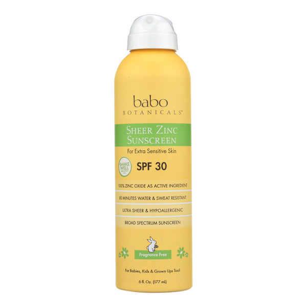 Babo Botanicals - Sunscreen - Fragrance Free - 1 Each - 6 fl oz.