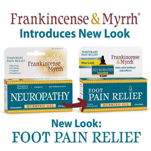 Frankincense and Myrrh Foot Pain Relief Rubbing Oil - 2 fl oz