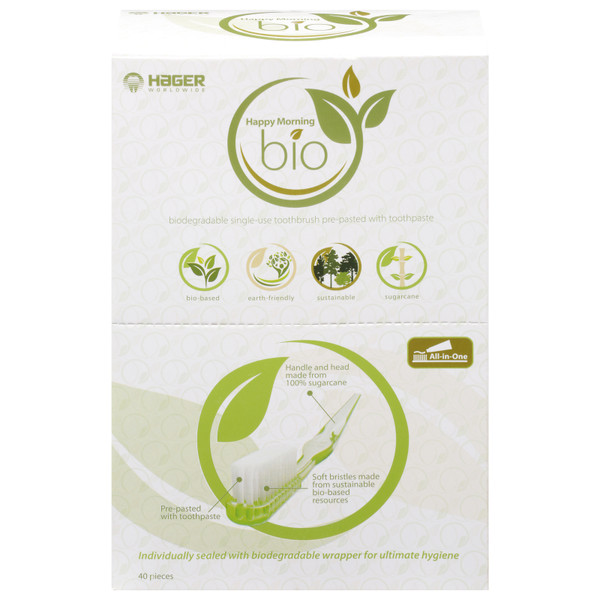 Hager Pharma - Toothbrush Happy Morning Bio 40 Ct -