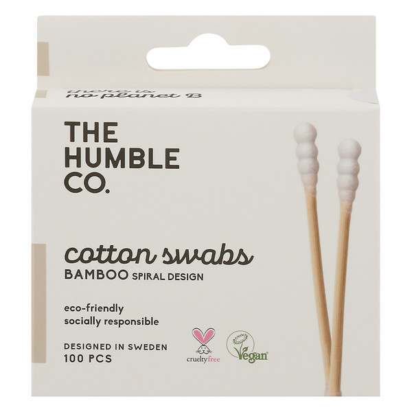 Humble Co - Cotton Swab Bambo Wht Sprl - Case of 10-100 CT