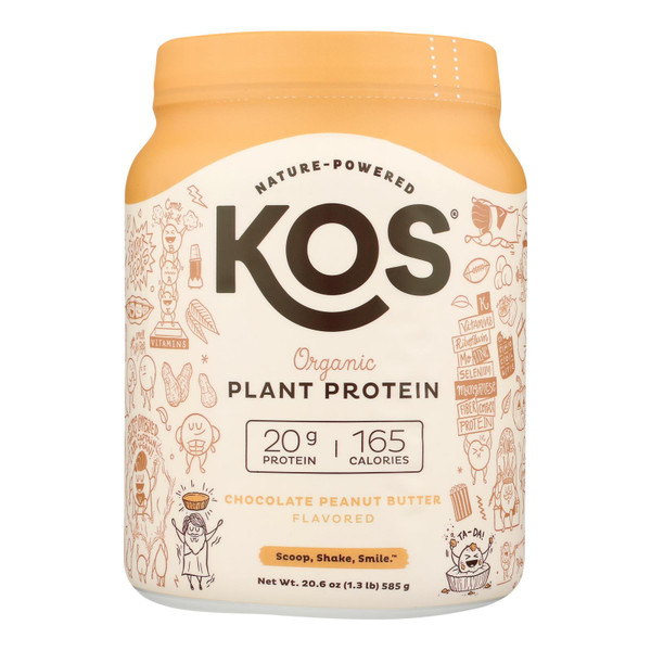 Kos - Plant Protein Chocolate Peanutbutter - 1 Each - 20.56 OZ