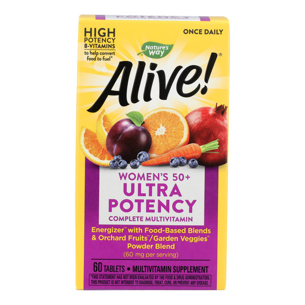 Nature's Way - Alive! Once Daily Women's Multi-Vitamin Gummies - 50 Plus - 60 Tablets