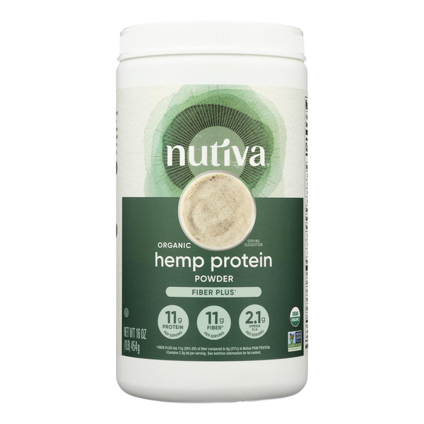 Nutiva Organic Hemp Protein Hi-Fiber - 16 oz