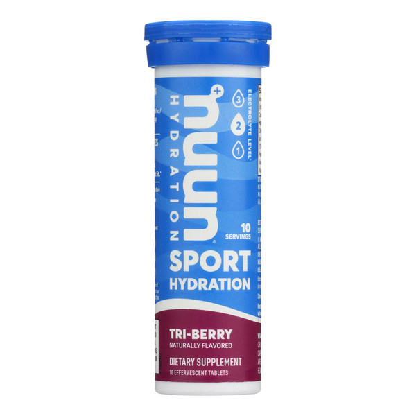 Nuun Hydration Nuun Active - Tri - Berry - Case of 8 - 10 Tablets