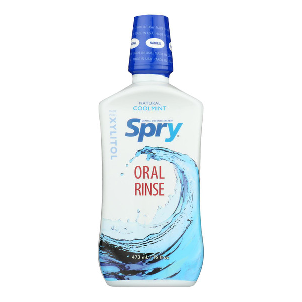 Spry Natural Oral Rinse - Cool Mint - 16 Fl oz.