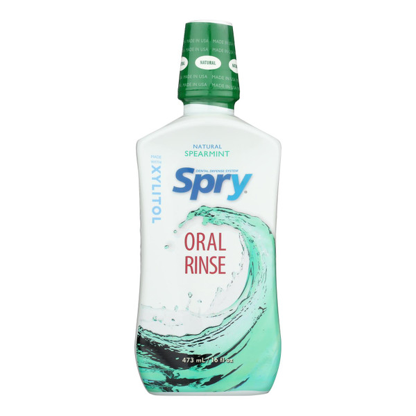 Spry Oral Rinse - Spearmint - 16 Fl oz.