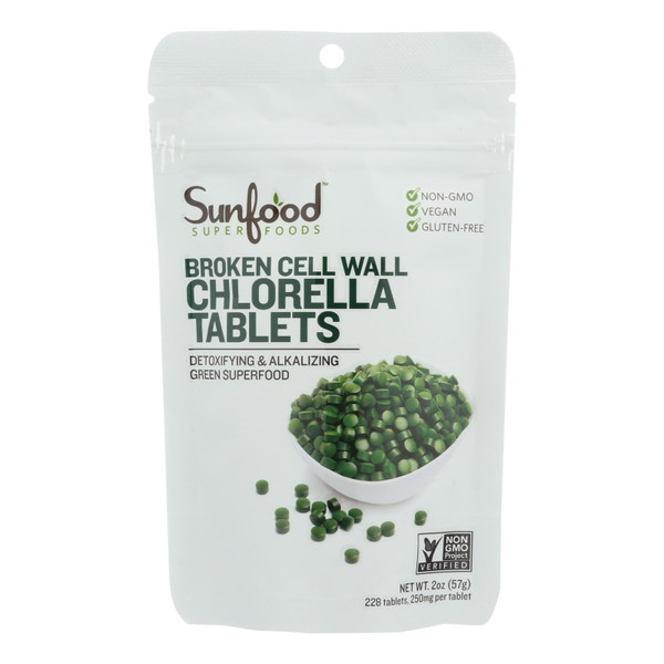 Sunfood Health Supplements/Superfoods Chlorella Tablets  - 1 Each - 2 OZ