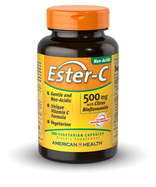 American Health Ester-C with Bioflavonoids 500mg, 120 vegetarian caps (product exp date is 10/2023)