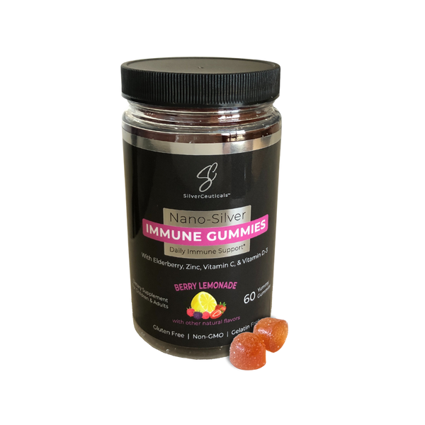 SilverCeuticals Nano-Silver Immune Gummies, Berry Lemonade 60 gummies