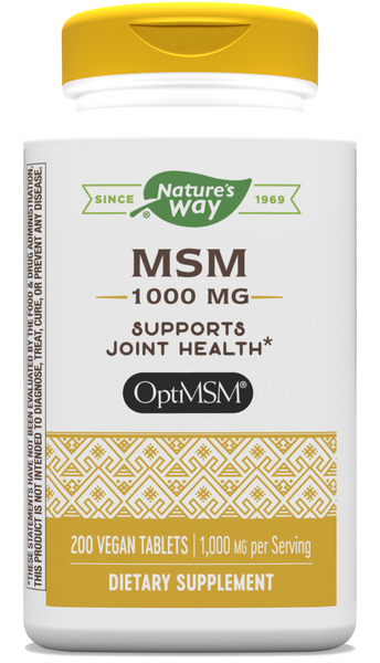 Nature's Way Opti-MSM Tablets, 1000mg, 200 tablets