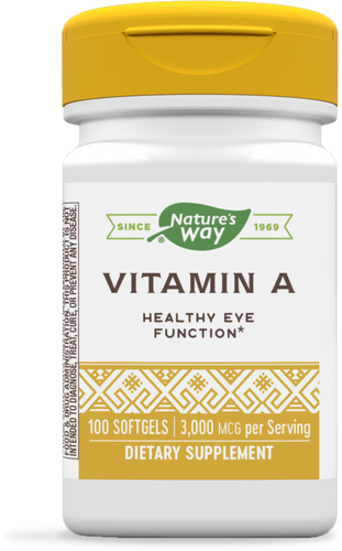 Nature's Way Vitamin A  100 Softgels, 3000 mcg