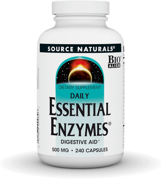 Source Naturals Daily Essential Enzymes 500mg, 240 Capsules