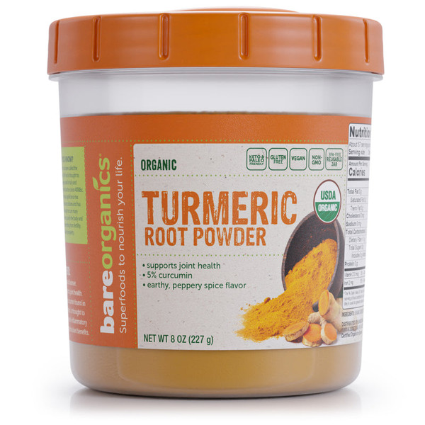 Bareorganics Turmeric Root Powder 8 oz.