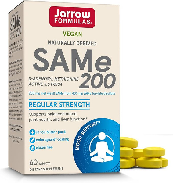 Jarrow SAMe 200mg, 60 Tablets