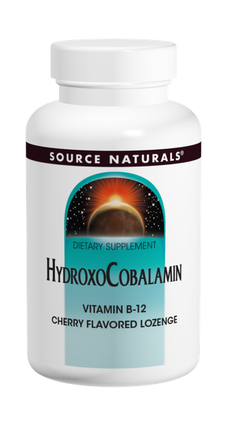 Source Naturals Hydroxocobalamin 1 mg Cherry Lozenges bottle