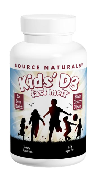 Source Naturals Kids D-3 400 IU Black Cherry Fast Melts bottle