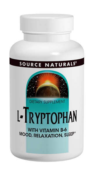 Source Naturals L-Tryptophan with Vitamin B-6 1000 mg Tablets bottle