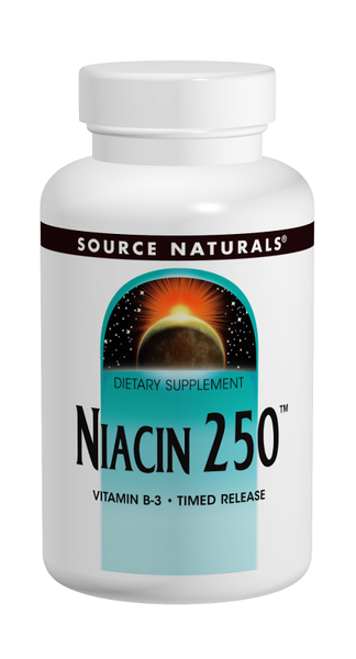 Source Naturals Niacin 250 Tablets bottle