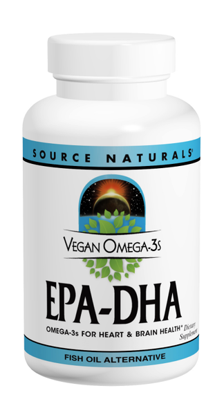 Source Naturals Vegan Omega-3s EPA-DHA 300 mg Vegetarian Softgels bottle