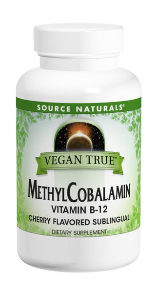 Source Naturals Vegan True Methylcobalamin 1 mg Cherry Lozenges bottle