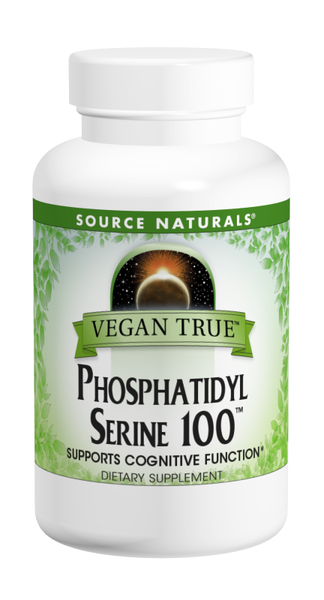 Source Naturals Vegan True Phosphatidyl Serine 100 100 mg Vegetarian Capsules bottle
