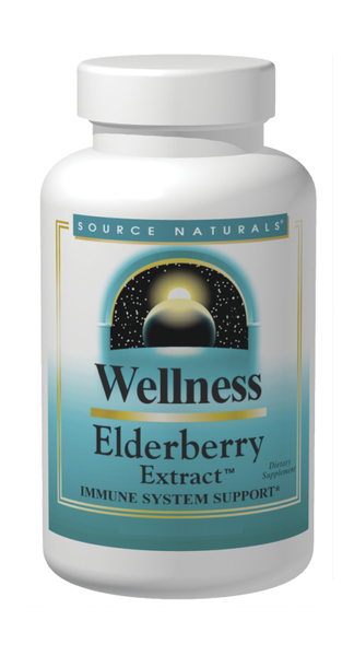 Source Naturals Wellness Elderberry Extract 500 mg Tablets bottle