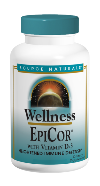 Source Naturals Wellness EpiCor with Vitamin D-3 500 mg Capsules bottle