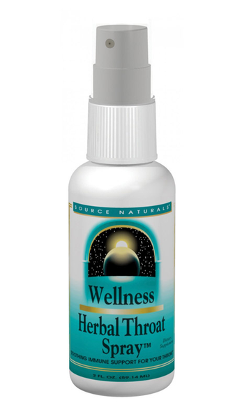 Source Naturals Wellness Herbal Throat Spray Liquid bottle