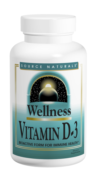 Source Naturals Wellness Vitamin D-3 2000 IU Softgels bottle