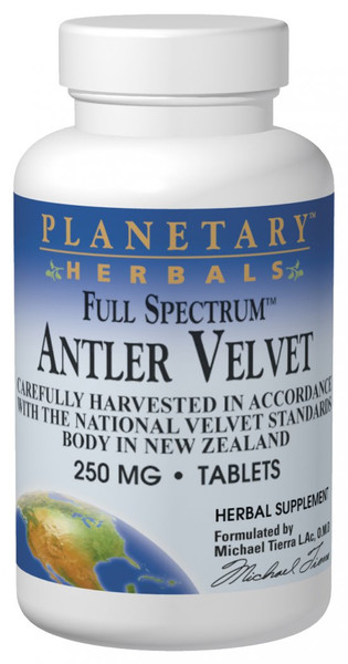 Planetary Herbals Antler Velvet, Full Spectrum 250 mg Tablets bottle