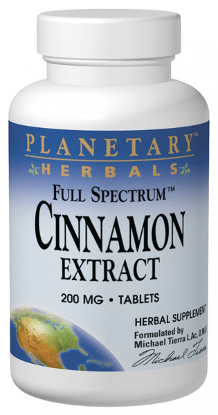 Planetary Herbals Cinnamon Extract, Full Spectrum 200 mg Vegetarian Capsules bottle