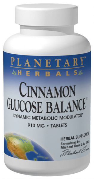 Planetary Herbals Cinnamon Glucose Balance 910 mg Tablets bottle