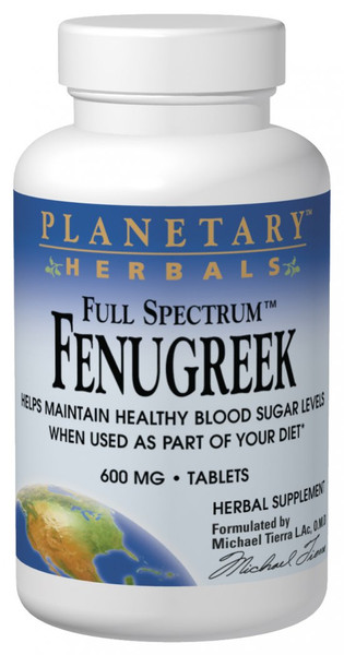 Planetary Herbals Fenugreek, Full Spectrum 600 mg Tablets bottle