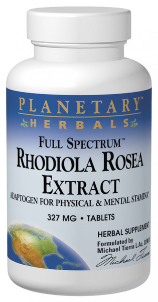 Planetary Herbals Rhodiola Rosea Extract, Full Spectrum 327 mg Tablets bottle